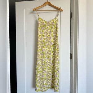 Zara Floral Spaghetti Strap Maxi Dress